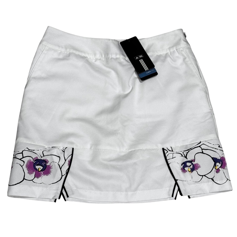 Adidas ClimaCool Womens Golf Tennis Skort White Orchid Floral Size‎ 0 NWT